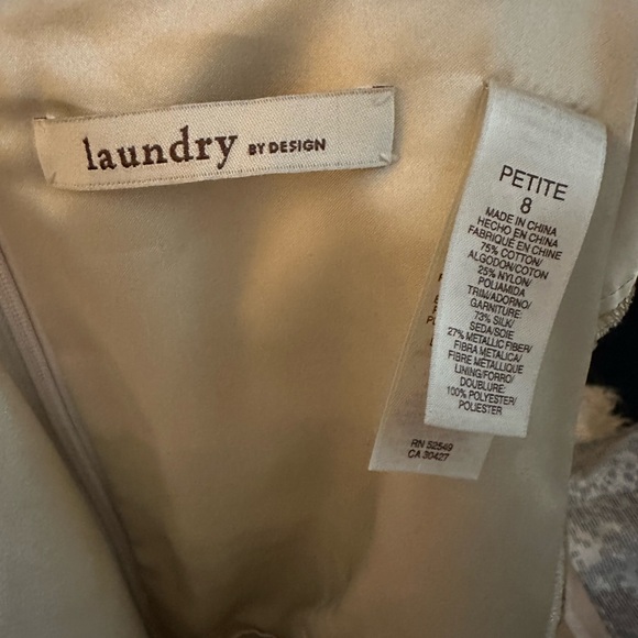 Laundry by Design Gold Lace Shimmer Overlay Mini Dress - Picture 13 of 13